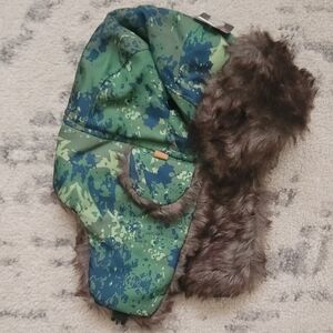 Camouflage Winter Hat with Faux Fur Lining